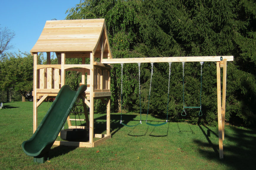 Cedar Swing Sets - The Kelton Play Set