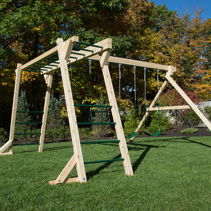 Freestanding Vinyl Monkey Bar Swing Beam