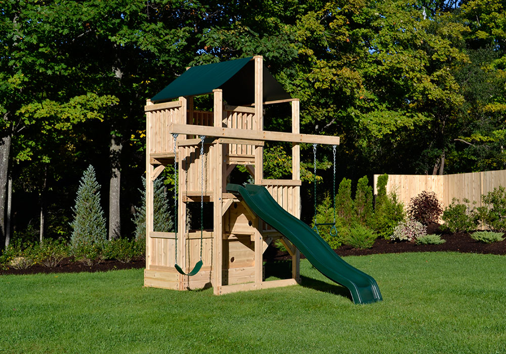 space saver swing set for small yard